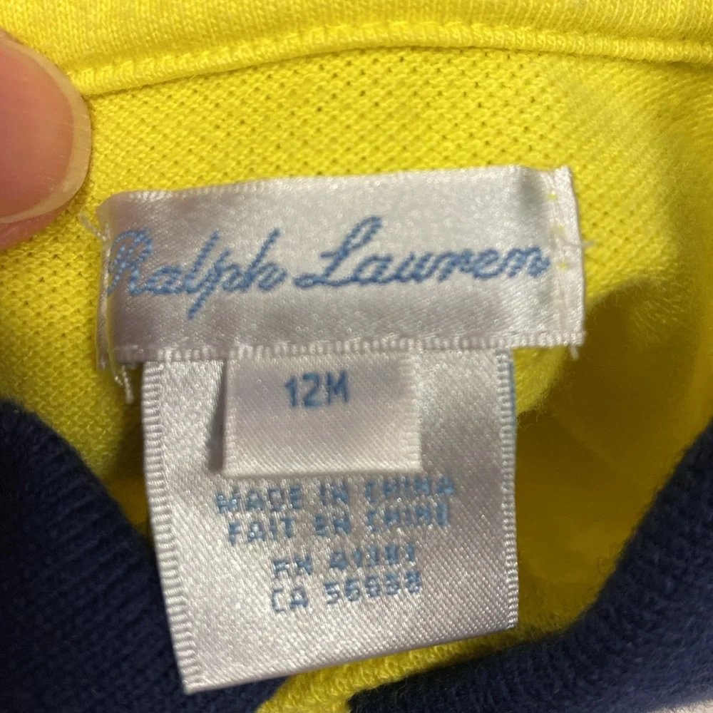 Ralph Lauren color block polo romper 12m